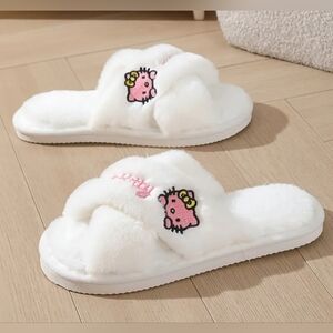 Sanrio Hello Kitty Plush Slippers with Hello Kitty Face & Iconic Design - Unisex